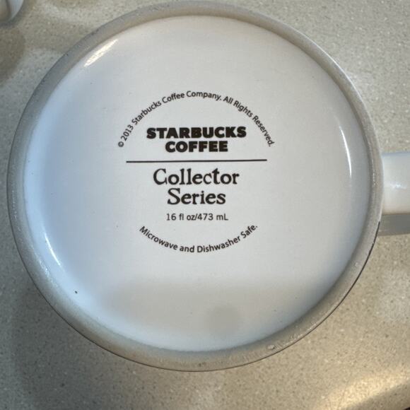 Starbucks India 2013 Collector Series Global Icon 16 Ounce Coffee Mug Cup - Picture 3 of 3